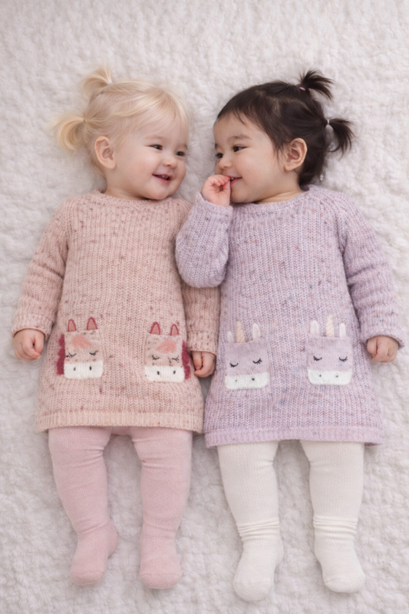 فستان صوف مع كيلون (هيلاهوب)