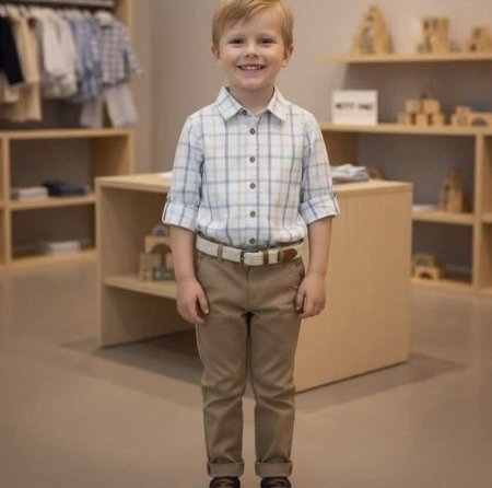 طقم ولادي قميص وبنطلون وقشاط