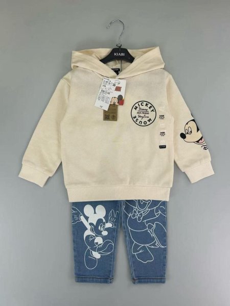 طقم ميكي ماوس قطن هودي ولادي