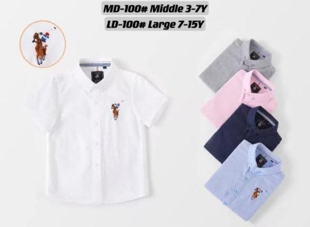 قميص polo نص كم شعار ملون