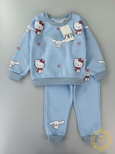 بدلة Zara فوتر مصوف Hello kitty